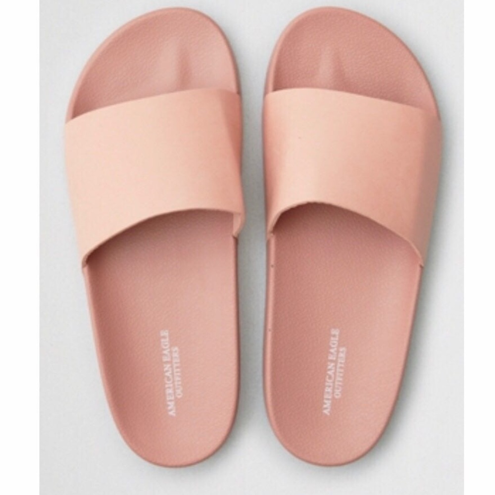 American Eagle Pale Pink Pool Slides